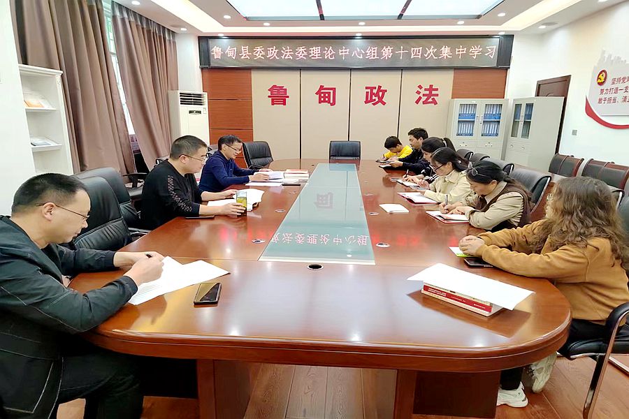 鲁甸县委政法委理论中心组第十四次集中学习