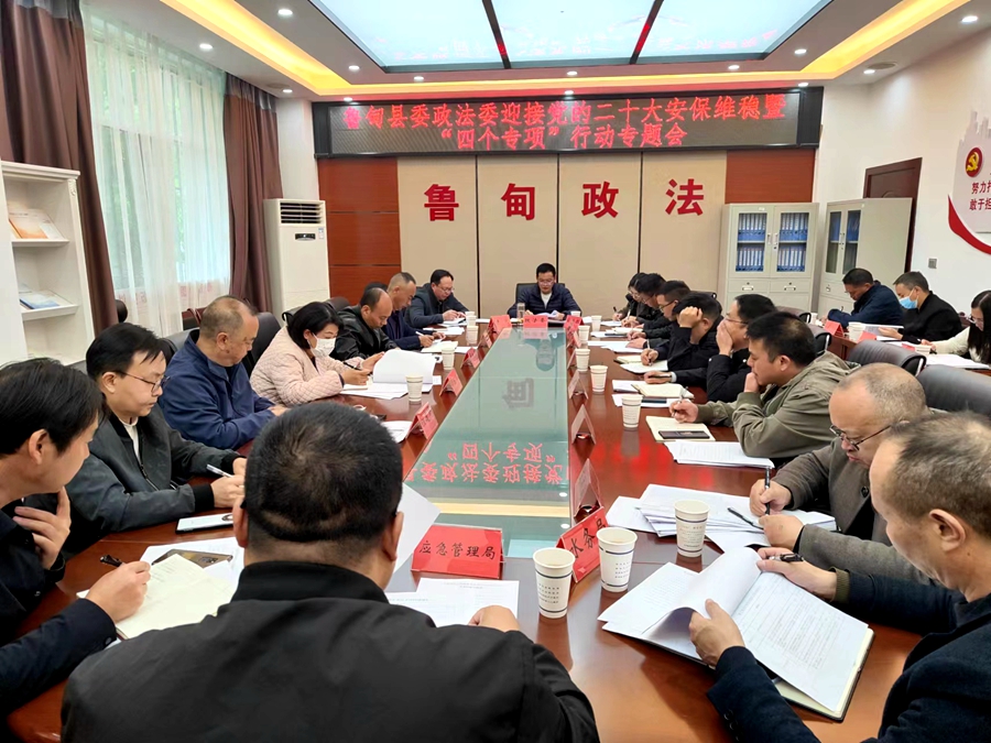 县委政法委组织召开党的二十大安保维稳暨“四个专项”行动专题会