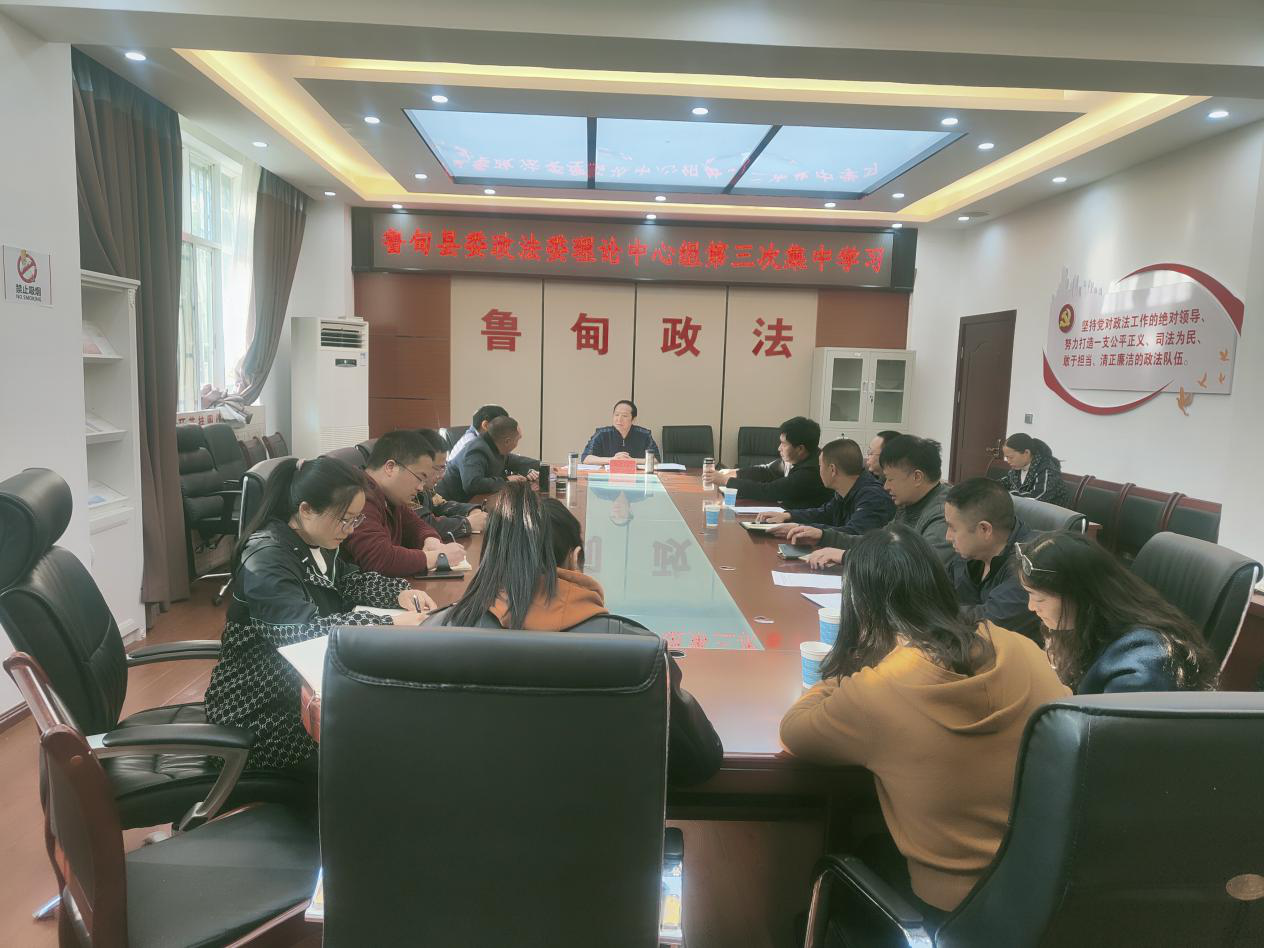 鲁甸县委政法委理论中心组第三次集中学习会